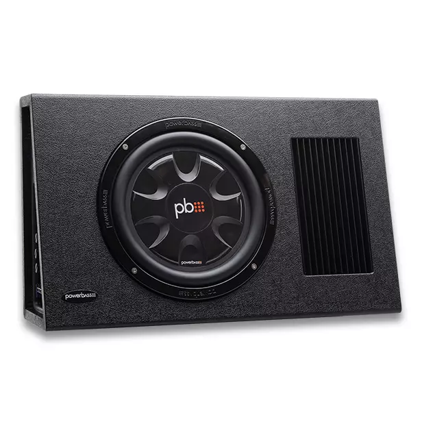 Powerbass 10" Amplified Shallow Loaded Enclosure 175W