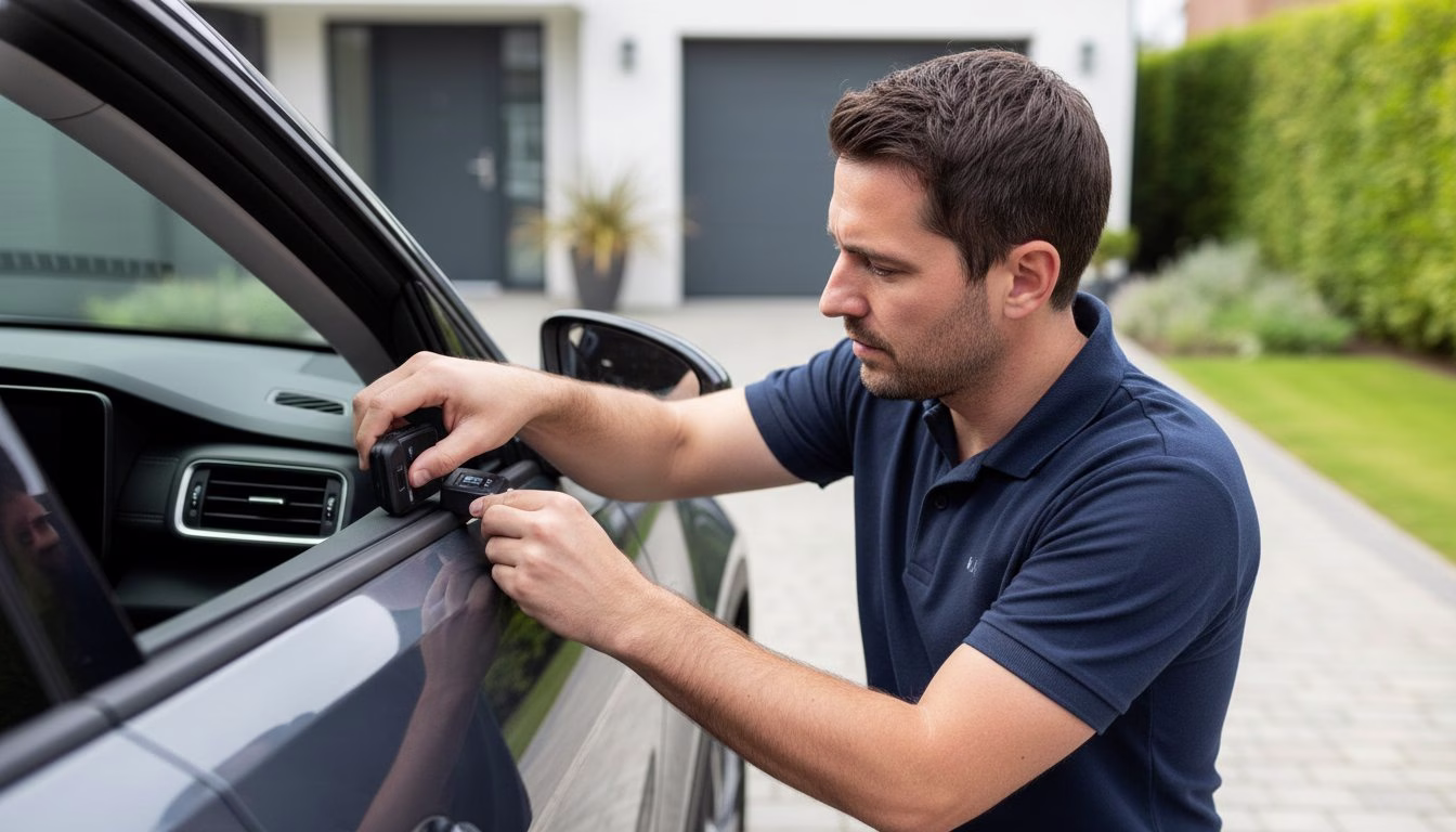 Car Tracking Systems: 7 Essential Checks for Better Security 5 Technician working on vehicle tracker fitting