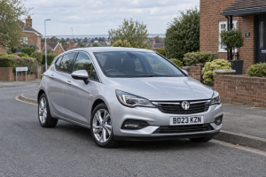 Vauxhall vehicle security and audio guide: Astra on a British residential road